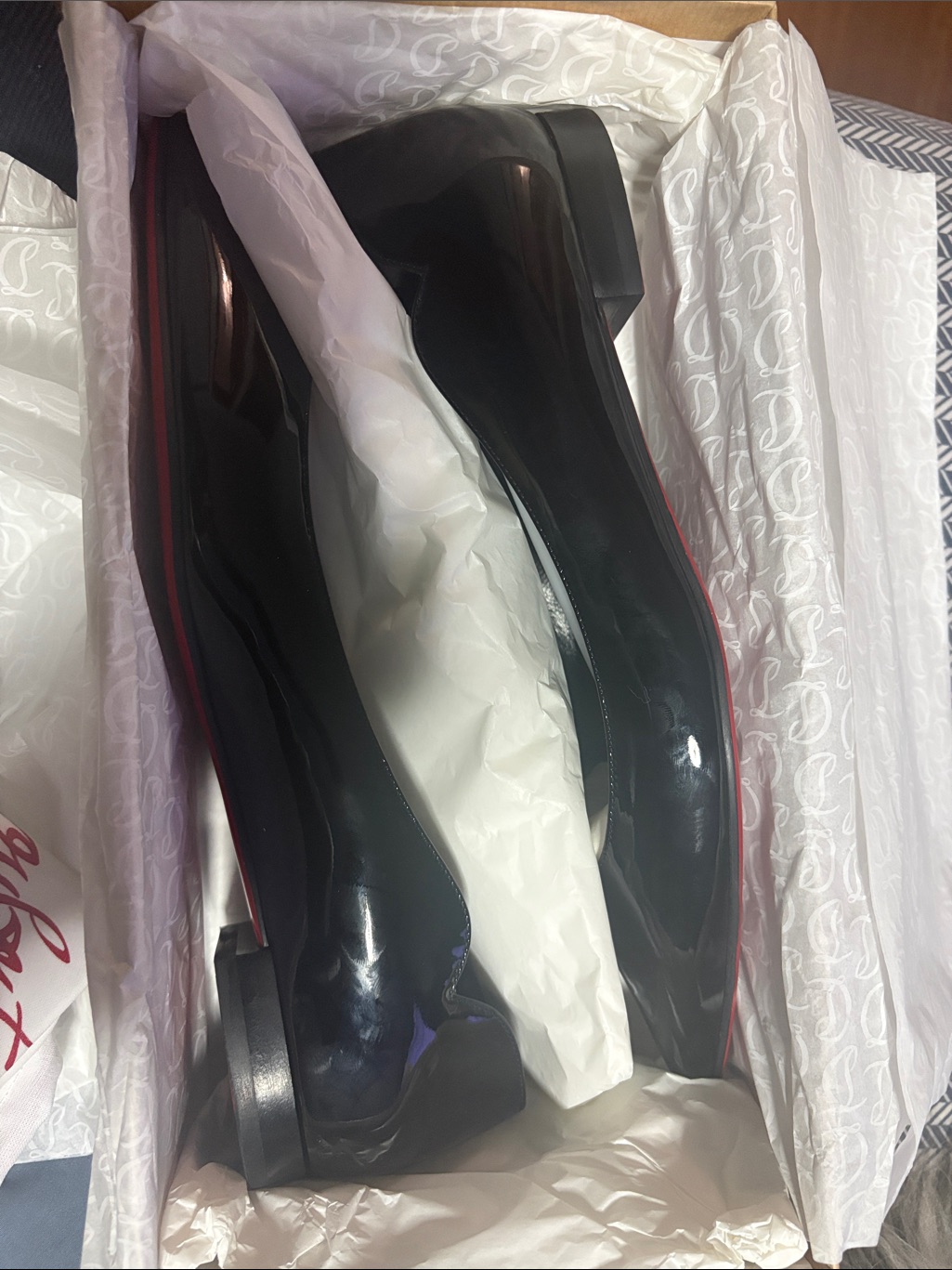 Christian Louboutin Hot Chickita Flat - Black Patent